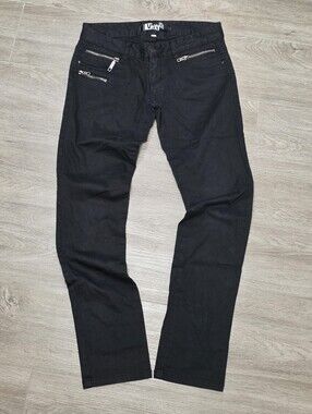 Y2K? Vibe Vexy Jeans Sz 5 Stretch Low Rise Skinny  Black Zippers Punk Rock
